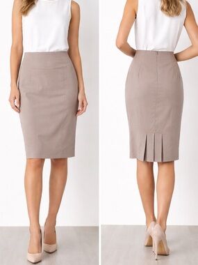 Grace Elements Taupe Pencil Skirt